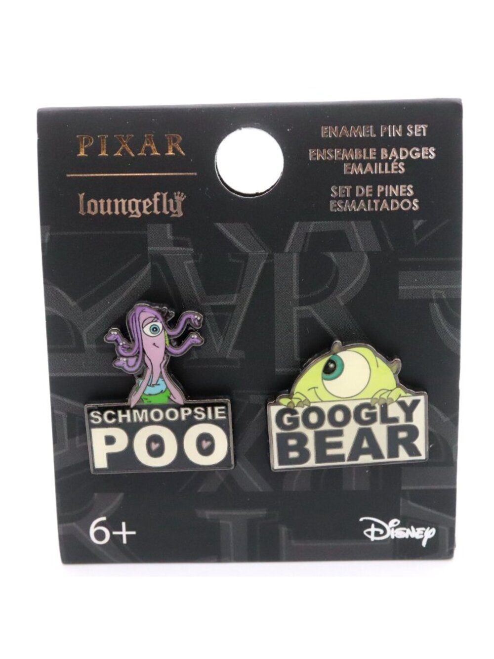 Monsters Inc Enamel Pin Set Mike Googly Bear & Celia Schmoopsie Poo Loungefly